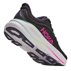 Bondi 9 Womens Running Shoes Black/Neon Dragonfruit