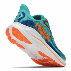 Clifton 10 Big Kids Running Shoe Night Glow Blue/Electric Aqua