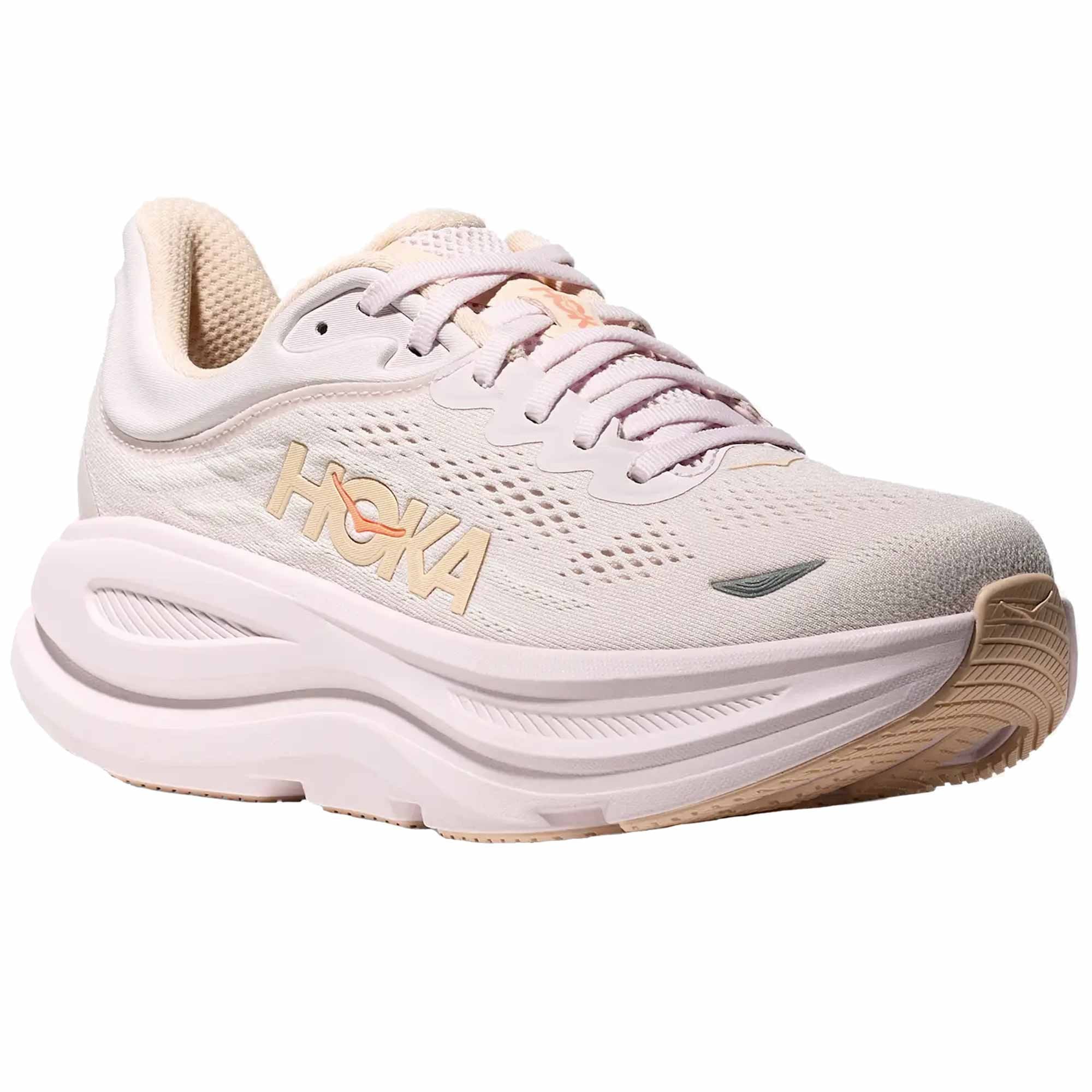 Bondi 9 Womens Running Shoes Lilac Cream/Tangerine Glow