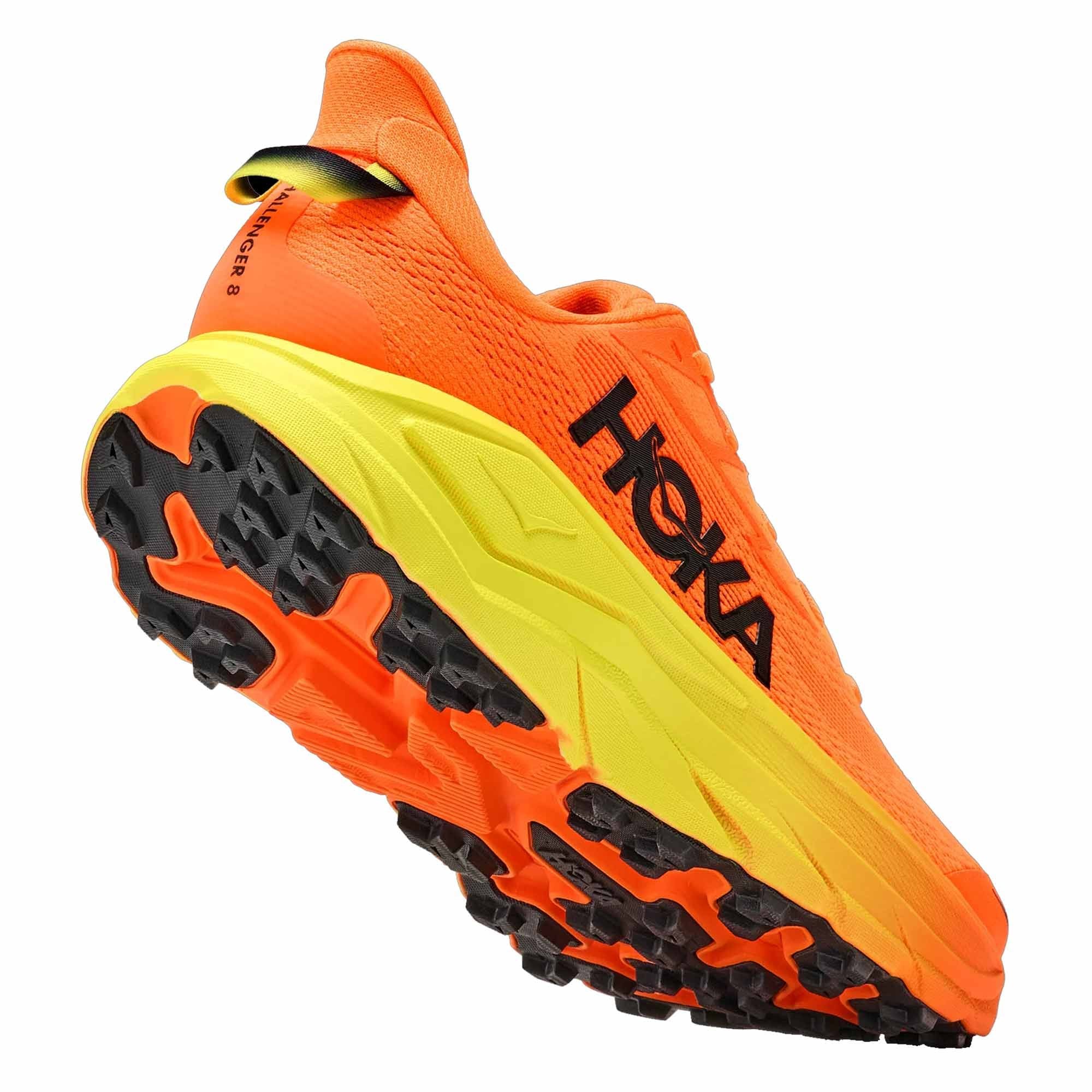 Challenger 8 Wide Men's Trail Running Shoes Neon Tangerine/Hoka Citrus