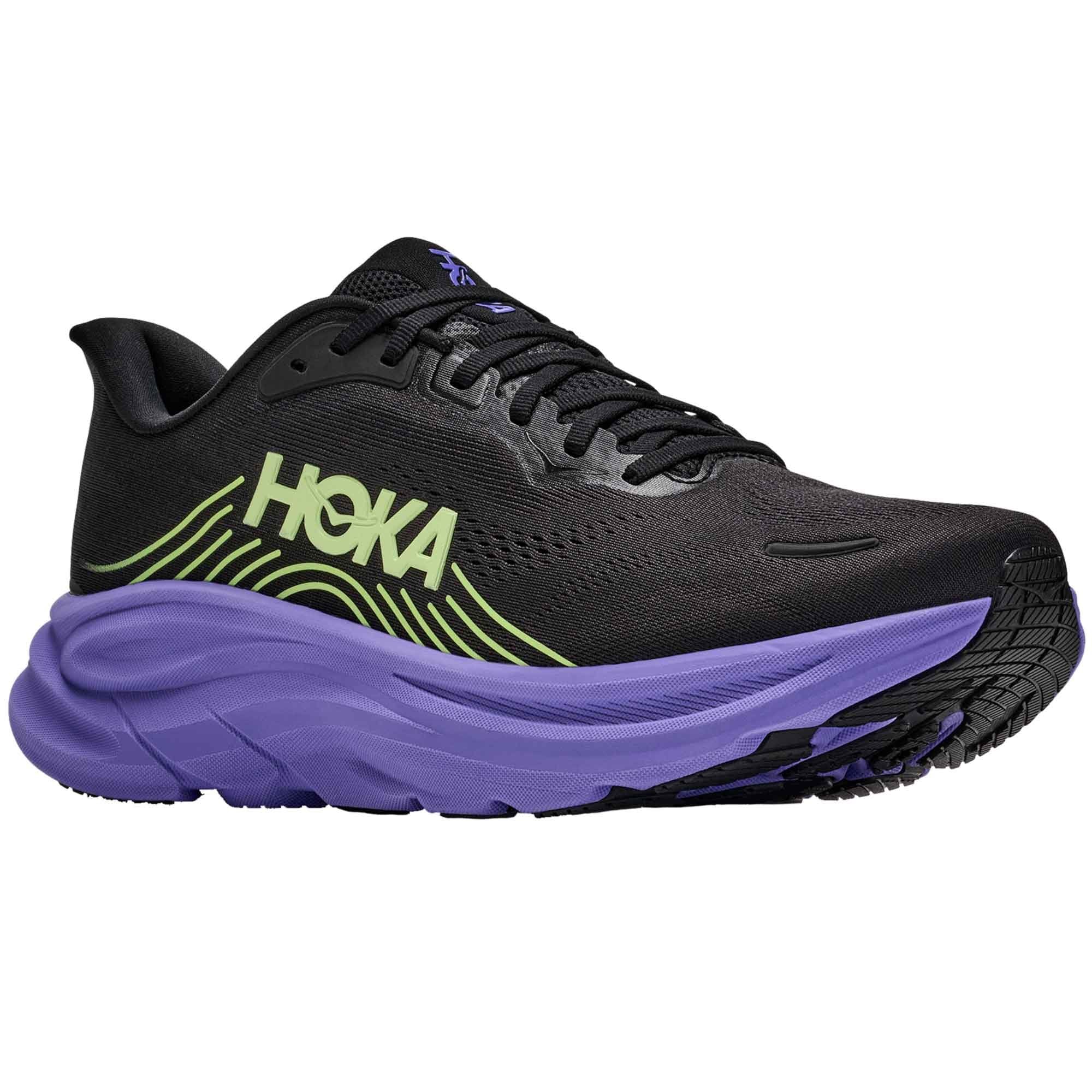 Clifton 11 Mens Running Shoes Black/Neon Yuzu