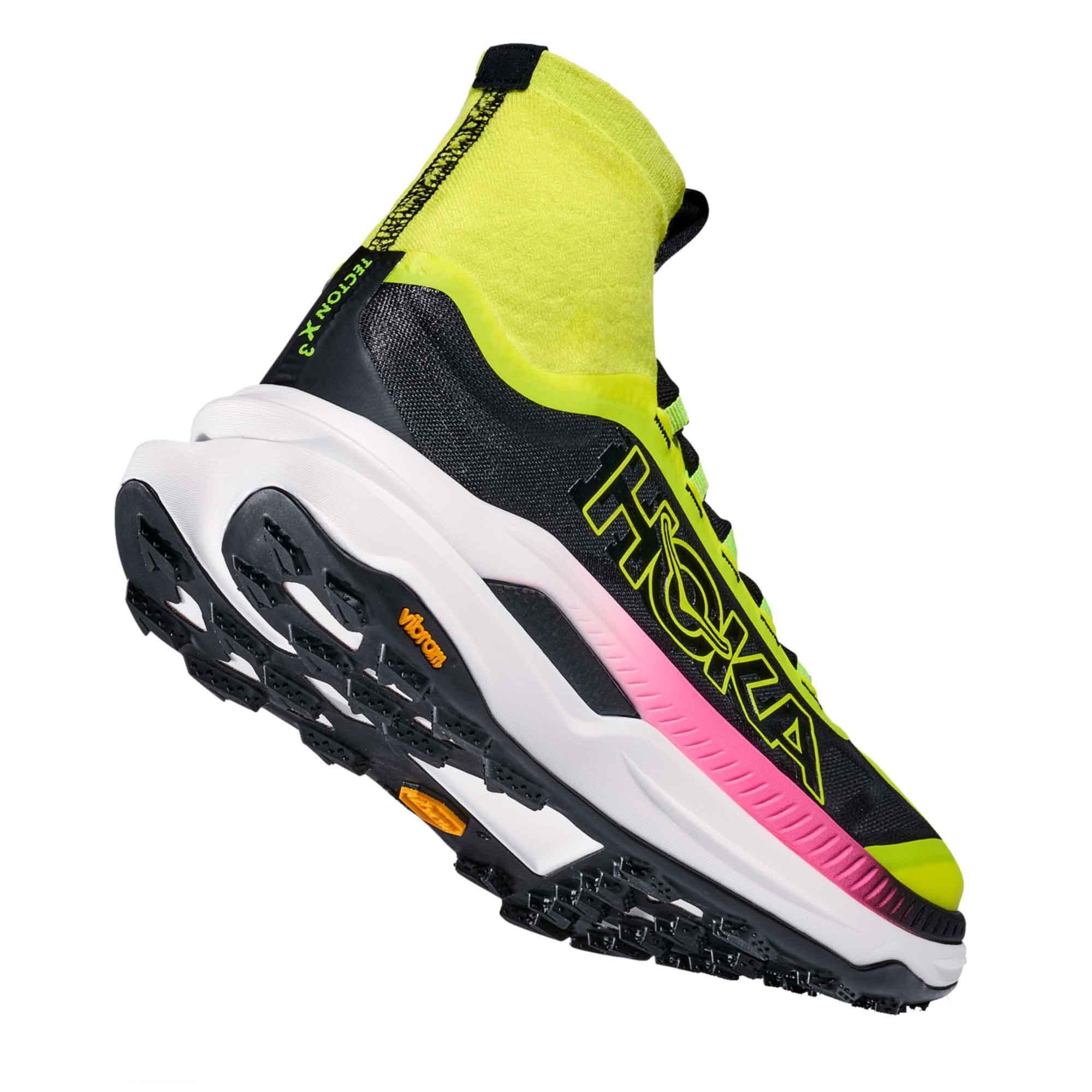 Tecton X 3 Men's Running Shoes Neon Hoka Citrus/Black